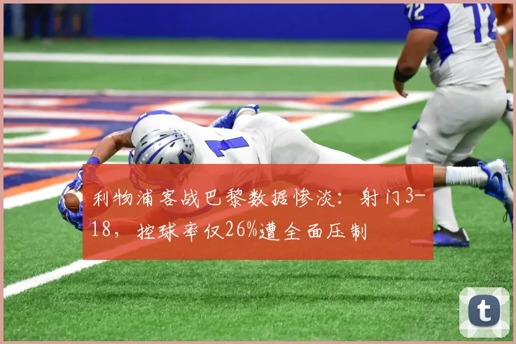 利物浦客战巴黎数据惨淡:射门3-18,控球率仅26%遭全面压制