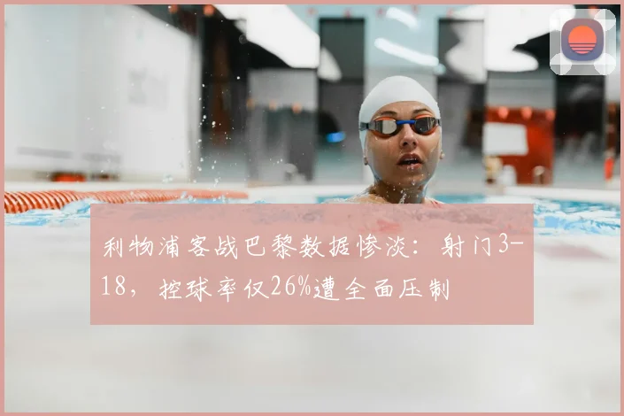 利物浦客战巴黎数据惨淡:射门3-18,控球率仅26%遭全面压制